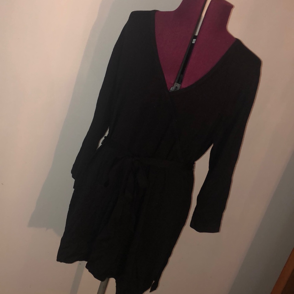 Tie waist 3/4” sleeve sweater